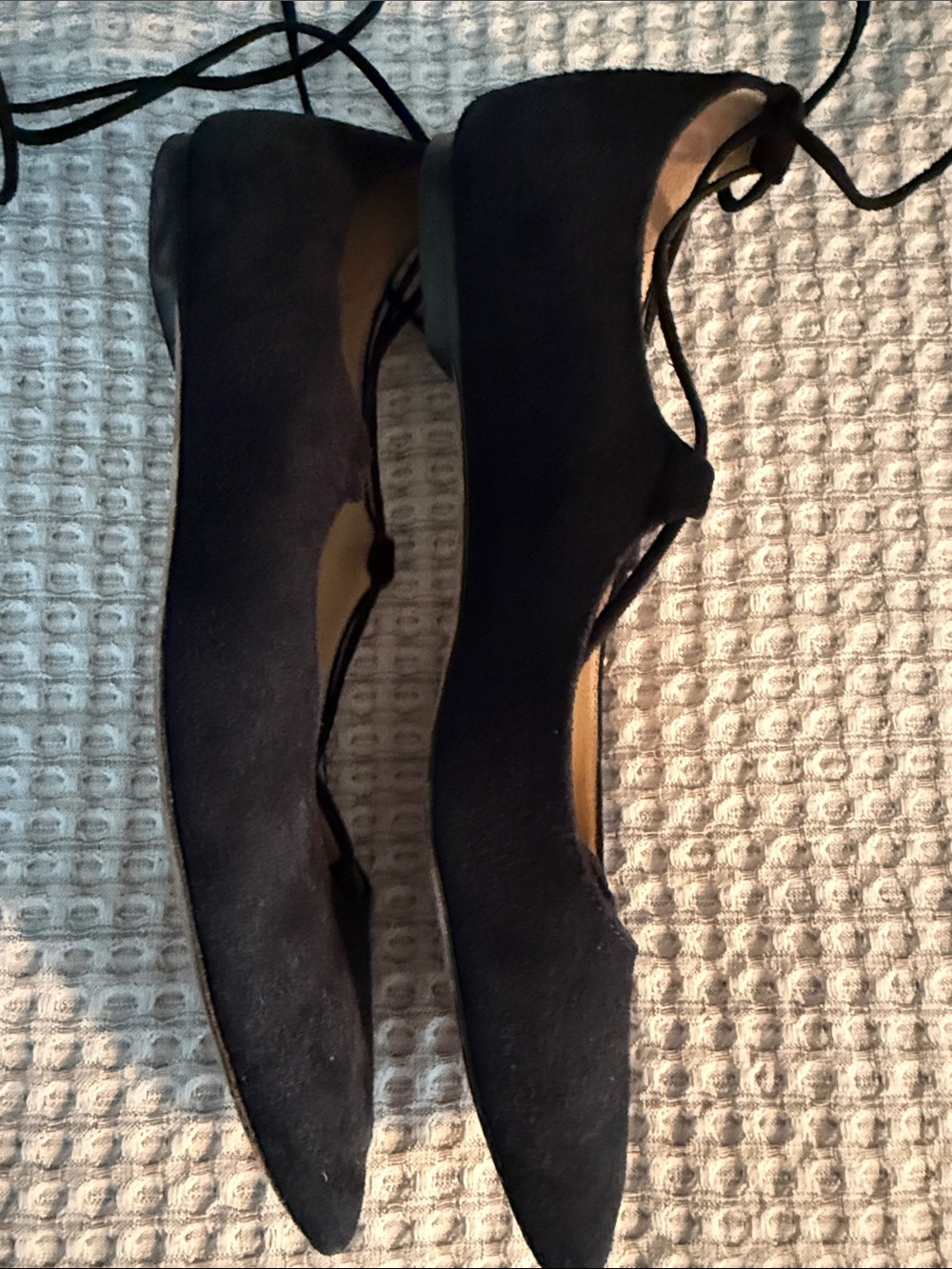 M. Gemi black suede flats in size 7 - Picture 3 of 7